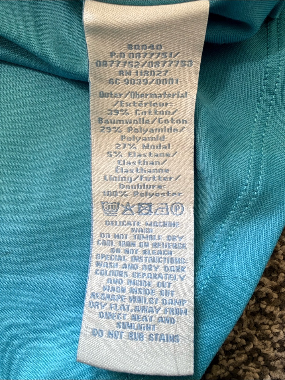 Boden Alice Ponte Fit & Flare Dress Turquoise Scoop Neck US 4R - Picture 8 of 9